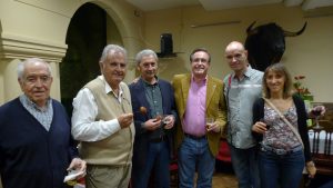 José Ignacio Pozuelo, Emilio Guerra, José Manuel Castellanos, Julio Real, Luis Márquez y su mujer Isabel.
