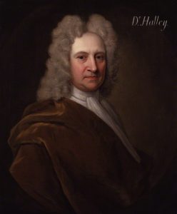 Retrato de Edmund Halley por Richard Phillips.