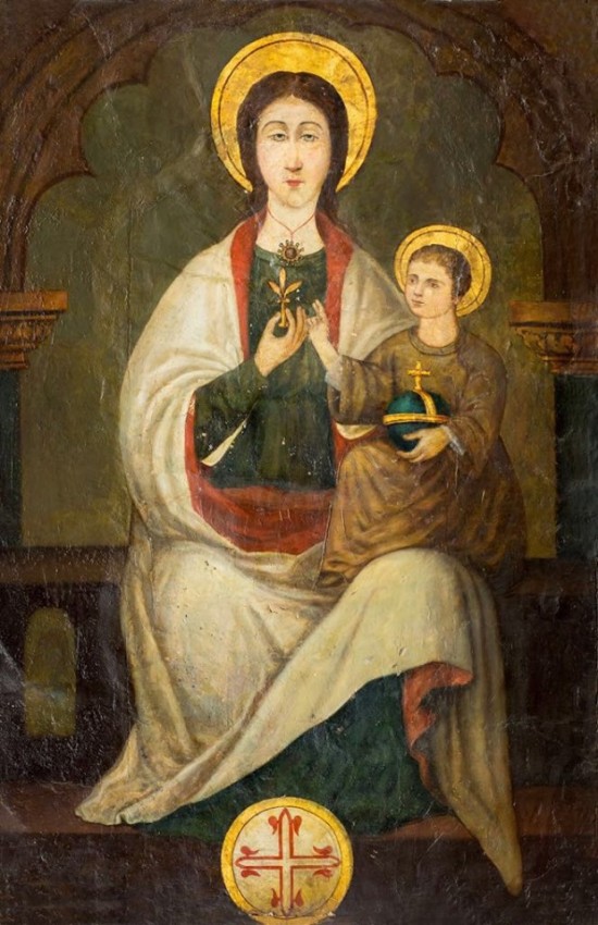 La Virgen de la Flor de Lis. antes de su restauración 2019-