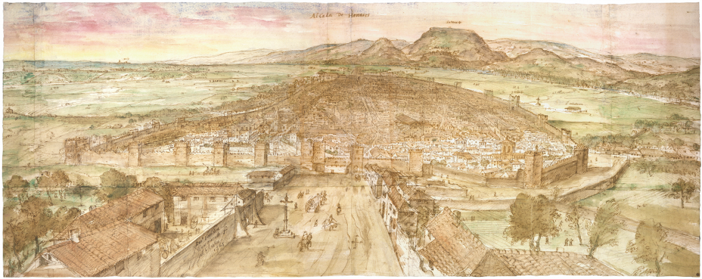 Vista general de Alcalá de Henares, realizada por Anthonis van den Wijngaerde en 1565