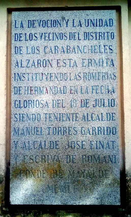 Ermita de San Pedro de Meaques. Placa