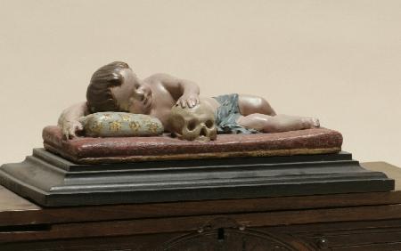 Escultura de niño Jesús dormido