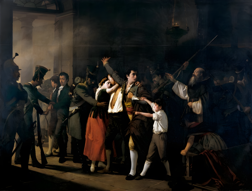 Fusilamiento de Patriotas en el Buen Suceso la madrugada del 3 de mayo de 1808, de José Marcelo Contreras y Muñoz, 1866.
